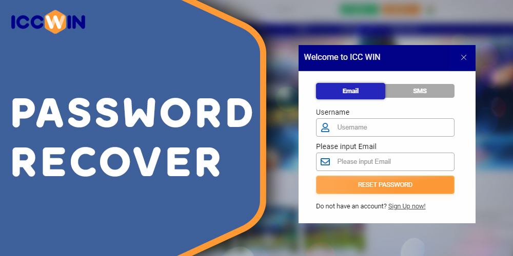 If you have lost your ICC WIN account data, you can reset the old password