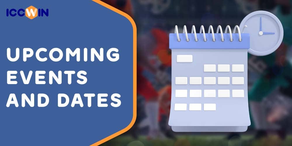 What matches are coming up in the coming year and will soon be available for betting on ICCWIN 